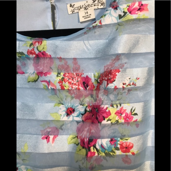 Knitworks girls 14 Easter spring floral dress - Picture 9 of 9